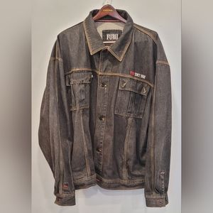 Vintage FUBU Denim Jacket Y2K, Size 6X